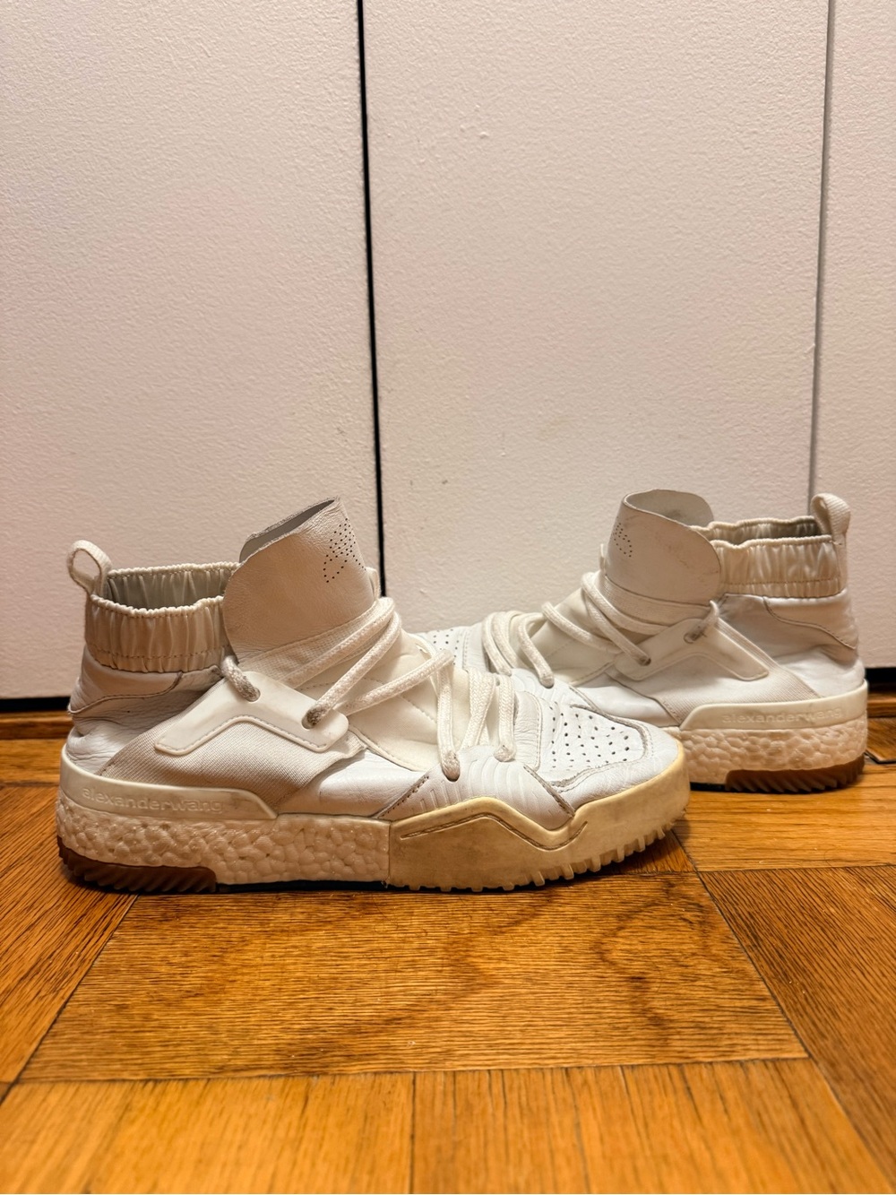 Adidas / Alexander Wang White Unisex High-Top Sneakers